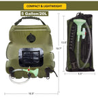 Portable Solar Shower Bag - Outdoor Camping Heating Shower for Hiking, Beach, and Travel Use