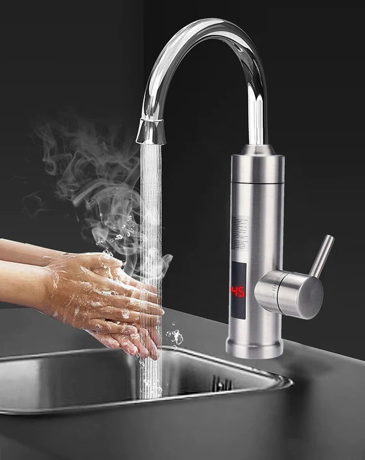 Electric Hot and Cold Kitchen Faucet Tap | Instant Heating, Adjustable Temperature & Safe for Daily Use