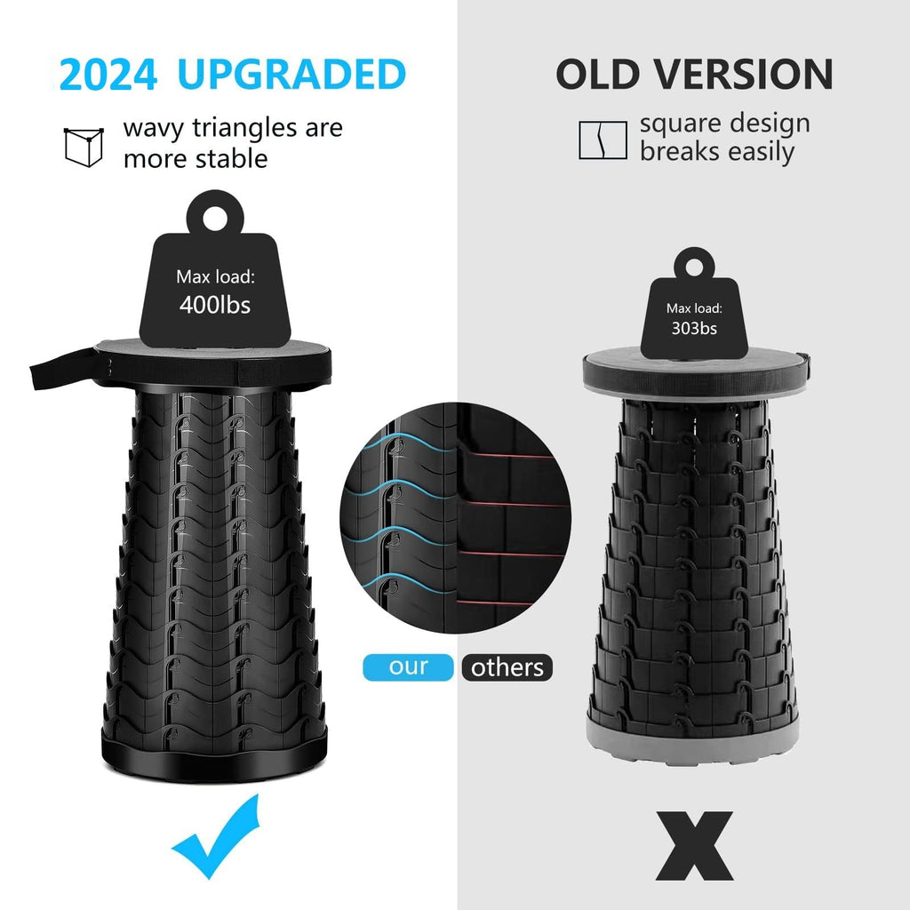 Collapsible Camping Stool - Portable Folding Stool for Outdoor Activities, Hiking, Fishing, and Travel