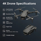 Dual camera drone 4K - Professional HD Brushless Motor 5G WIFI