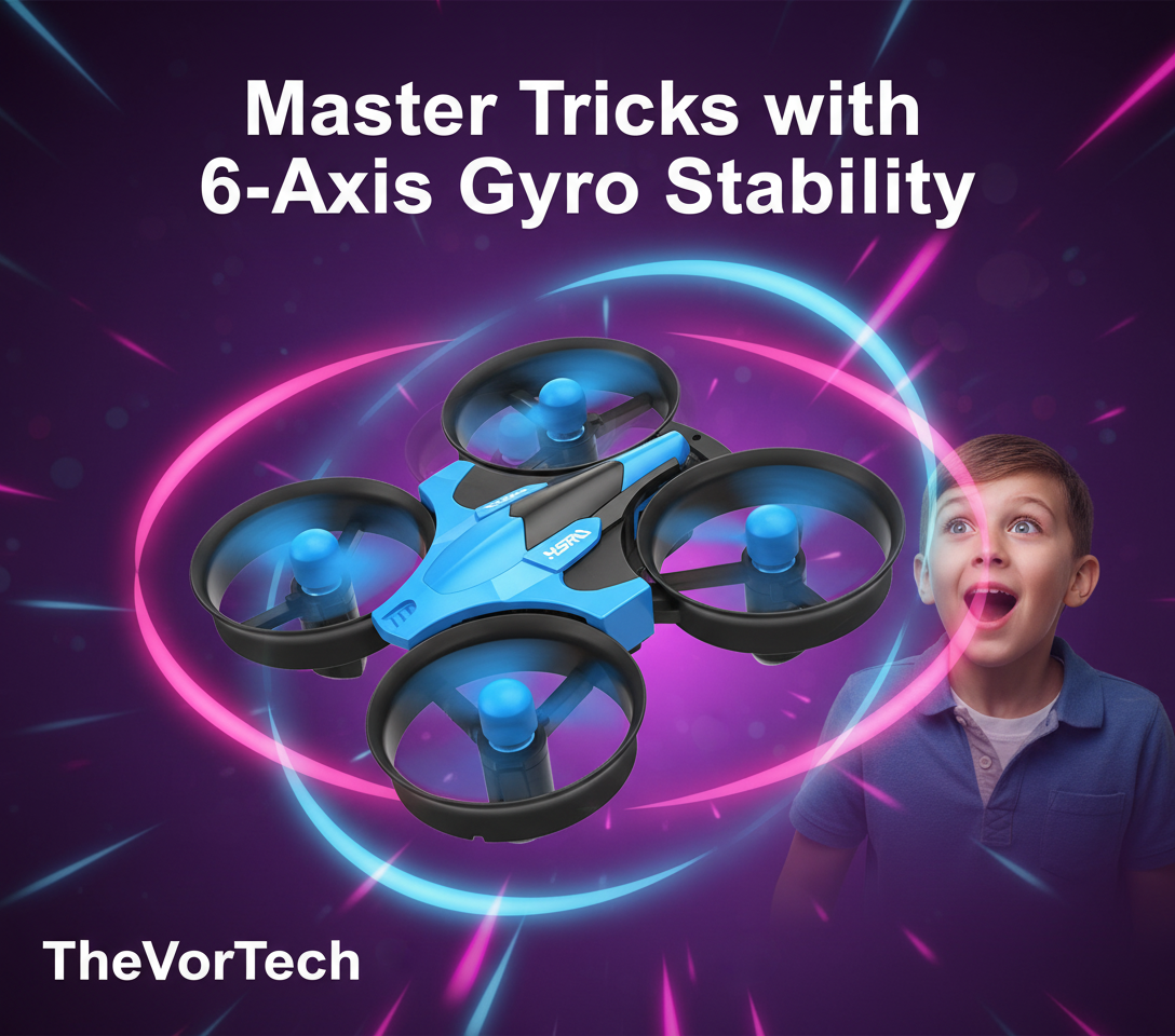 Mini Indoor Kids Drone | Protected Propellers – Beginner Friendly – One Key Return
