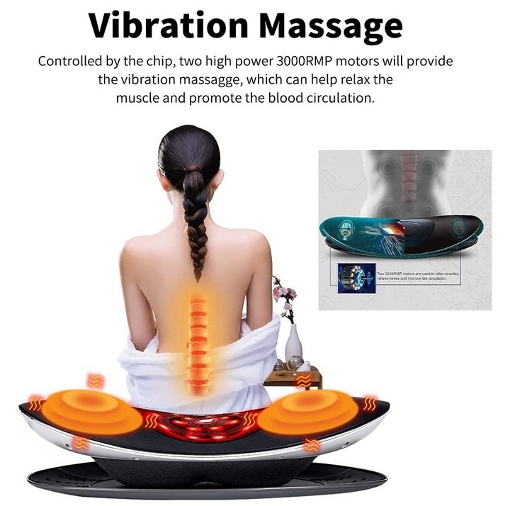 Electric Lumbar Traction Device for Back Pain Relief and Spinal Alignment Therapy at Home