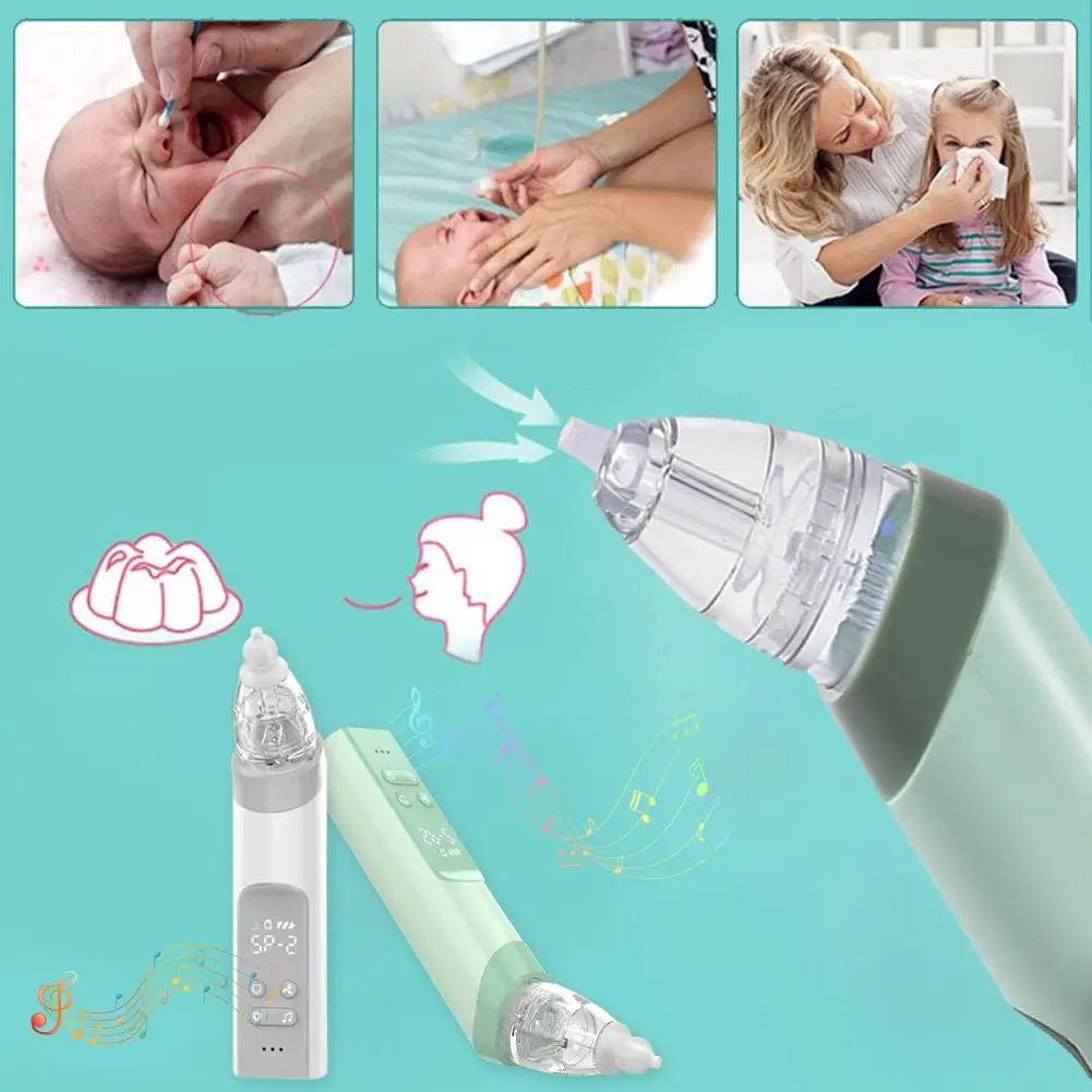 Electric Nasal Aspirator for Babies & Adults - Safe Hygienic Nose Cleaner & Blackhead Remover for Congestion Relief and Clear Breathing