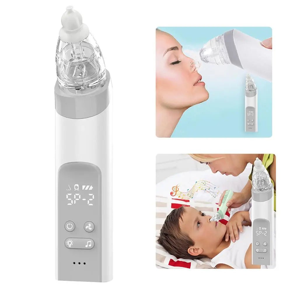 Electric Nasal Aspirator for Babies & Adults - Safe Hygienic Nose Cleaner & Blackhead Remover for Congestion Relief and Clear Breathing
