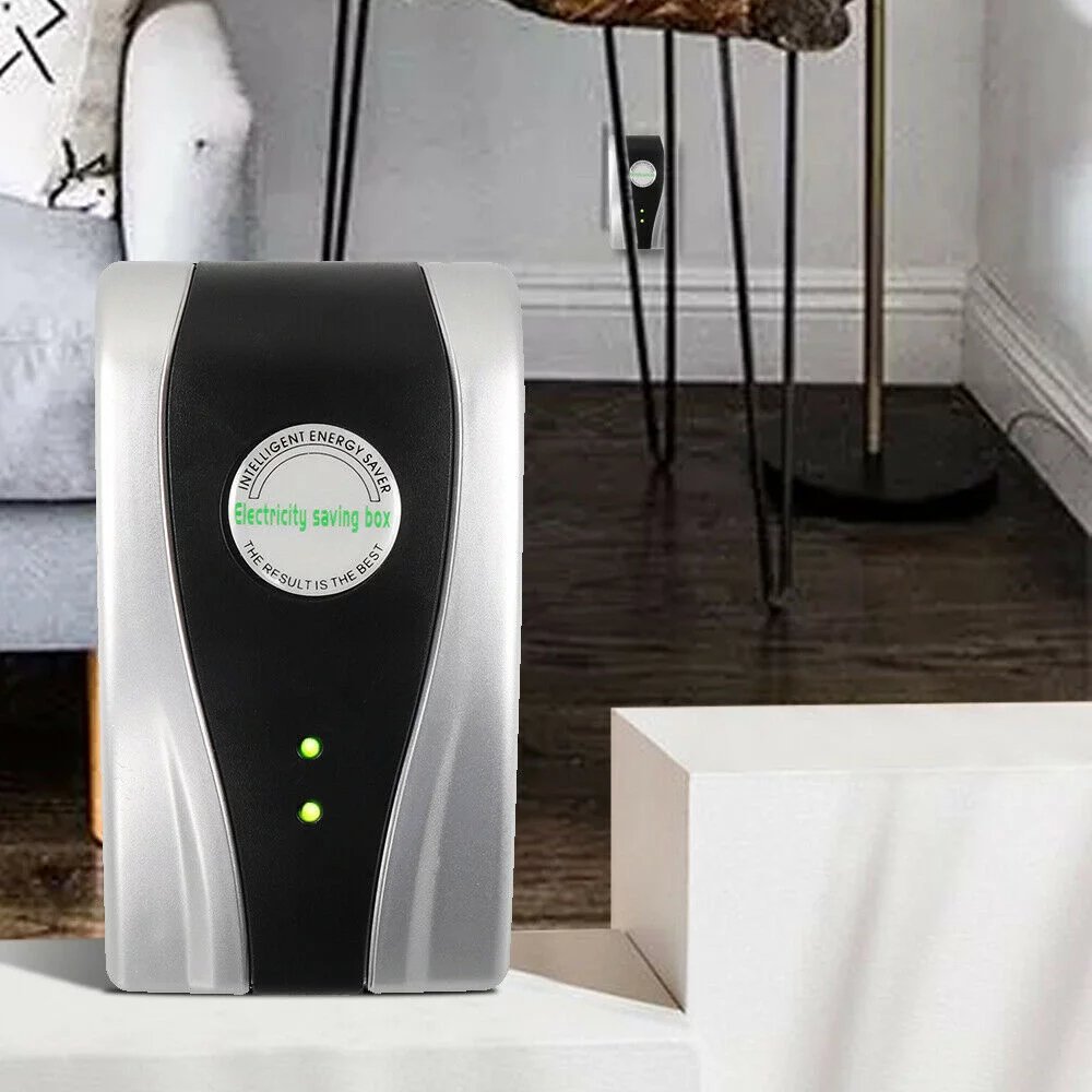 Electricity Energy Saver | Plug-In Device to Reduce Energy Waste & Lower Electric Bills for Home and Office