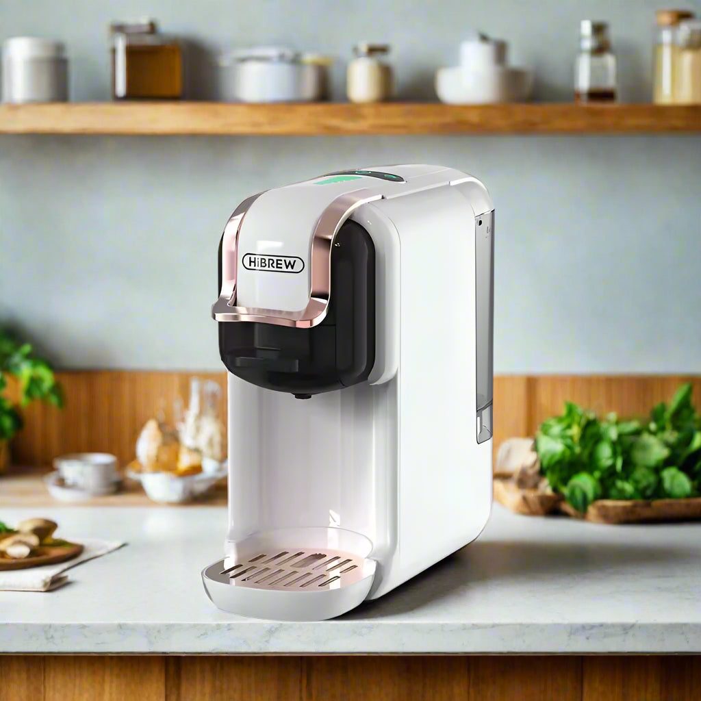 5-in-1 Coffee Machine | 20-Bar Pressure, Milk Frother & Compatible with Nespresso, Dolce Gusto, ESE Pods for Home Brewing