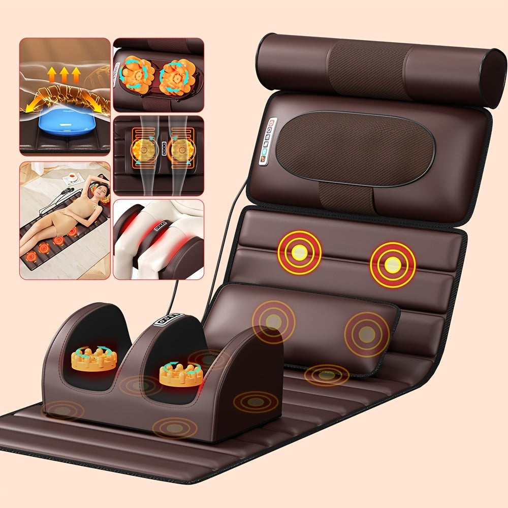 Full Body Vibrating Massage Mat | 10 Nodes with Heating Pad for Stress Relief & Daily Relaxation at Home or Office