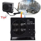 12V Ceramic Car Heater | 150W-300W, Portable with Heat & Fan Settings for Winter Use in All Vehicles