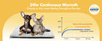 Self-Warming Cat Bed | Thermal Heated Mat for Indoor & Outdoor Comfort