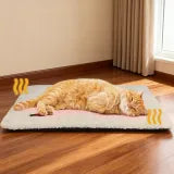 Self-Warming Cat Bed | Thermal Heated Mat for Indoor & Outdoor Comfort