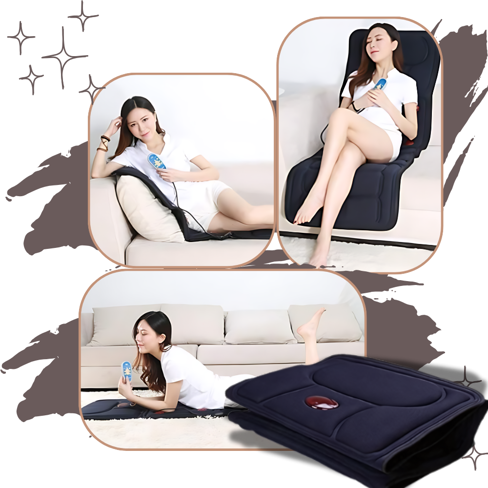 Heated Full Body Massage Pad | Vibration Back Massage Mat - Pain Relief – Soothing Therapy