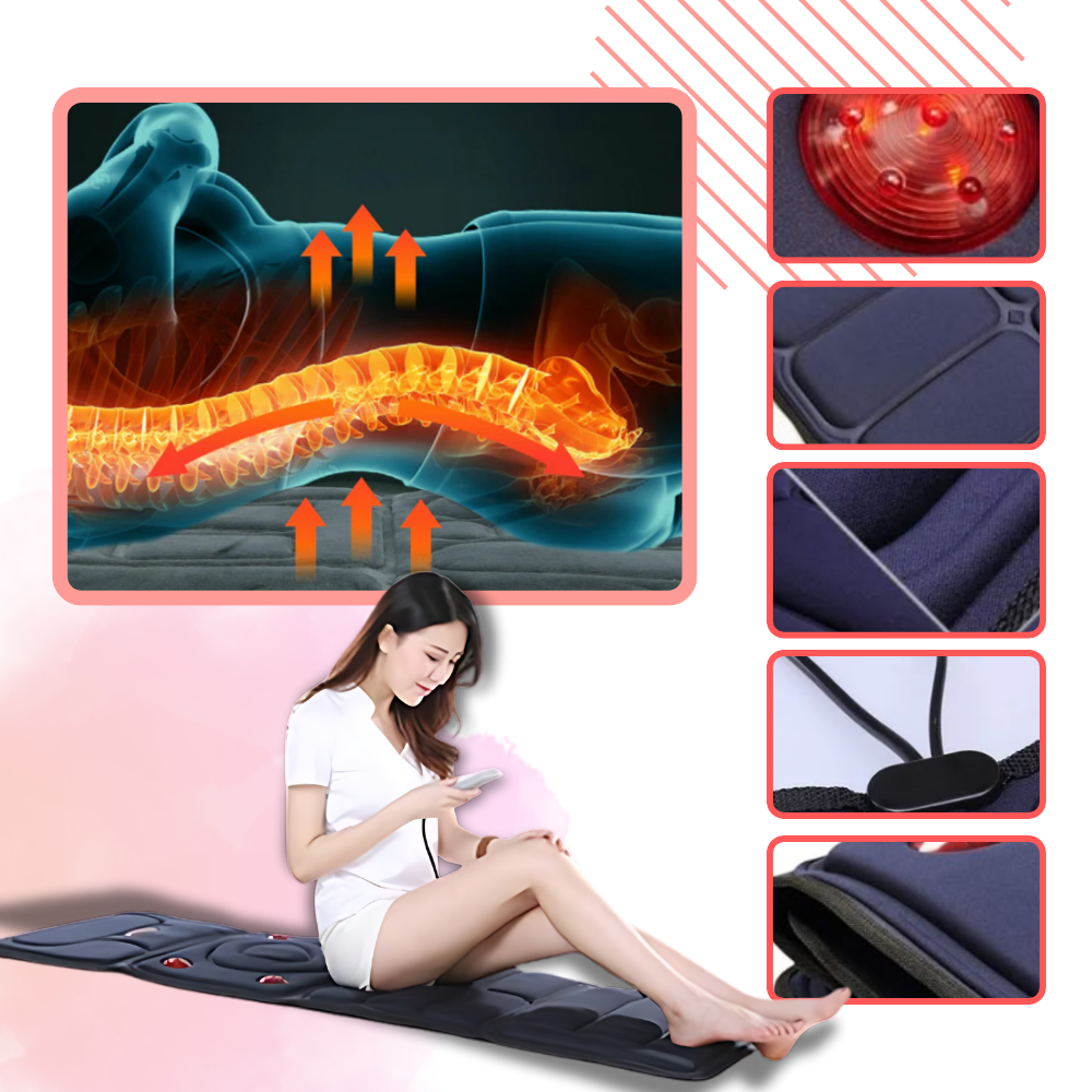 Heated Full Body Massage Pad | Vibration Back Massage Mat - Pain Relief – Soothing Therapy
