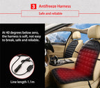 Heated Car Seat Cushion | Intelligent Temperature Control, Anti-Skid & Cozy Plush Fabric for Winter Driving