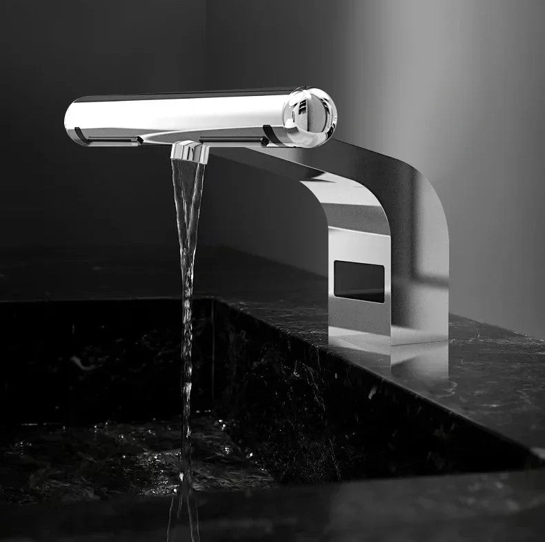 High-Speed Automatic Hand Dryer & Sensor Faucet - 220V 1150W Jet Air Hot/Cold Tap for Commercial Bathroom & Hotel Use