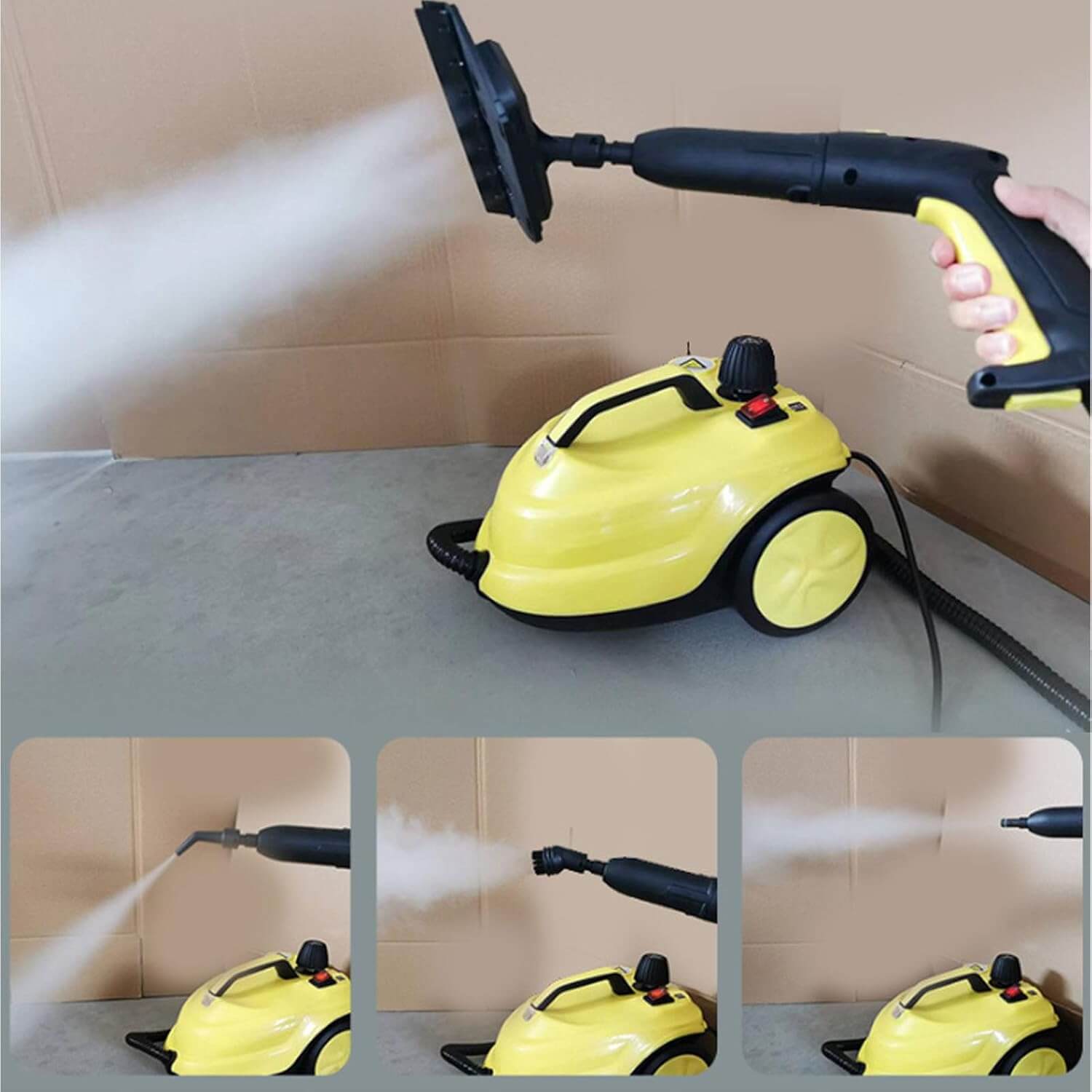 Steam Cleaner for Home & Car - Multi-Purpose High-Pressure Cleaning Machine with Attachments for Upholstery & Hard Surfaces
