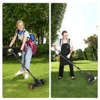 Cordless 3-in-1 Weed Wacker: Electric Grass Trimmer with Steel Blades & Wheels, Ideal for Tall Grass