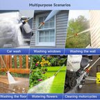 High-Pressure Cordless Washer with 2 Rechargeable Batteries for Outdoor Cleaning and Car Wash