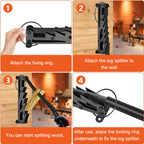 Firewood Kindling Splitter - Wall Mounted Log Splitter Tool for Efficient Kindling Preparation and Firewood Management