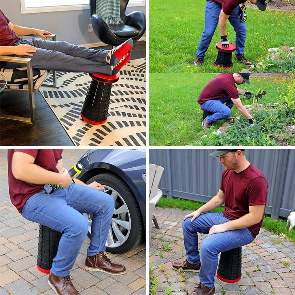 Collapsible Camping Stool - Portable Folding Stool for Outdoor Activities, Hiking, Fishing, and Travel