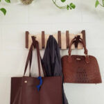 Handmade Wooden Coat Rack | Magnetic Folding Hooks, Durable Beech & Walnut Options for Entryway Storage
