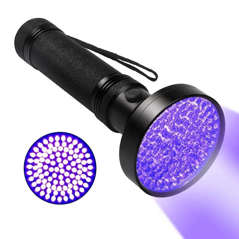 UV Flashlight for Bed Bug Detection | 100 LED, Wide Beam & Ideal for Home Inspections and Travel