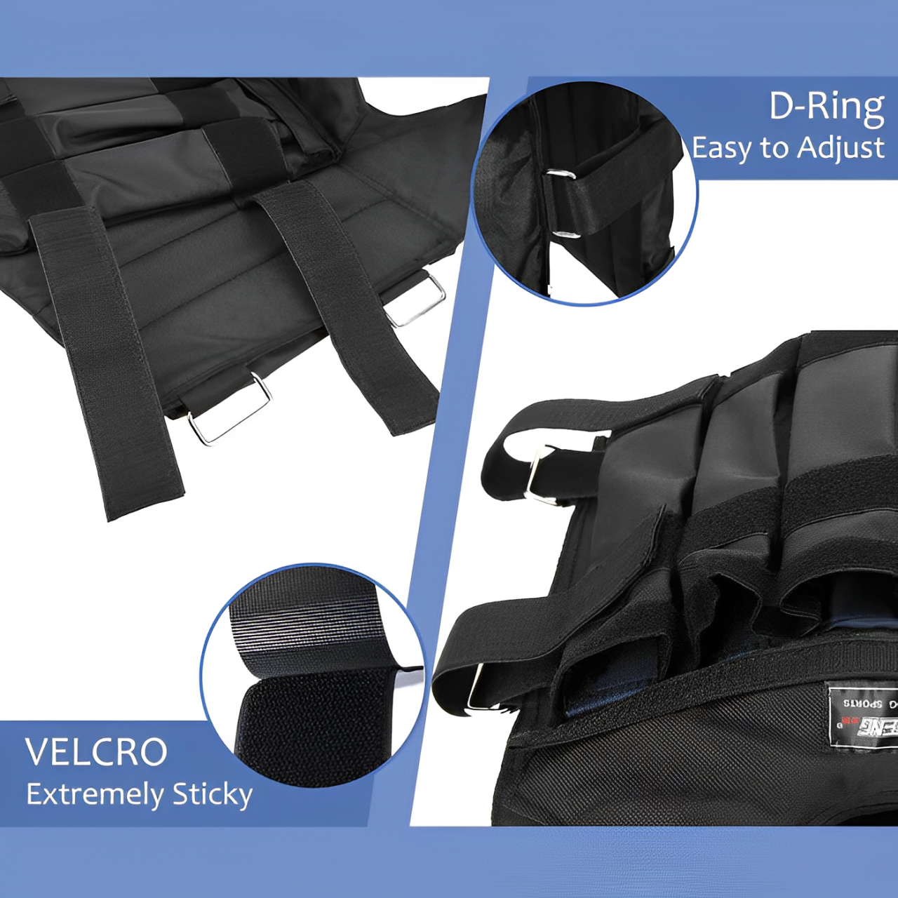 Adjustable 110 Pound Weighted Vest for Strength Training, Fitness, and Weightlifting Workouts