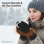 Heated Gloves for Men & Women | Waterproof, Touchscreen & Ideal for Skiing, Cycling & Winter Activities