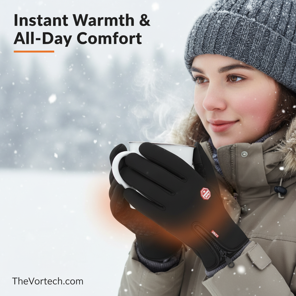 Heated Gloves for Men & Women | Waterproof, Touchscreen & Ideal for Skiing, Cycling & Winter Activities