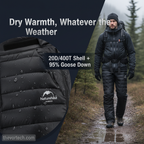 Outdoor Thermal Goose Down Pants | Lightweight, Windproof & Ideal for Skiing, Snowboarding, and Cold Weather Adventures