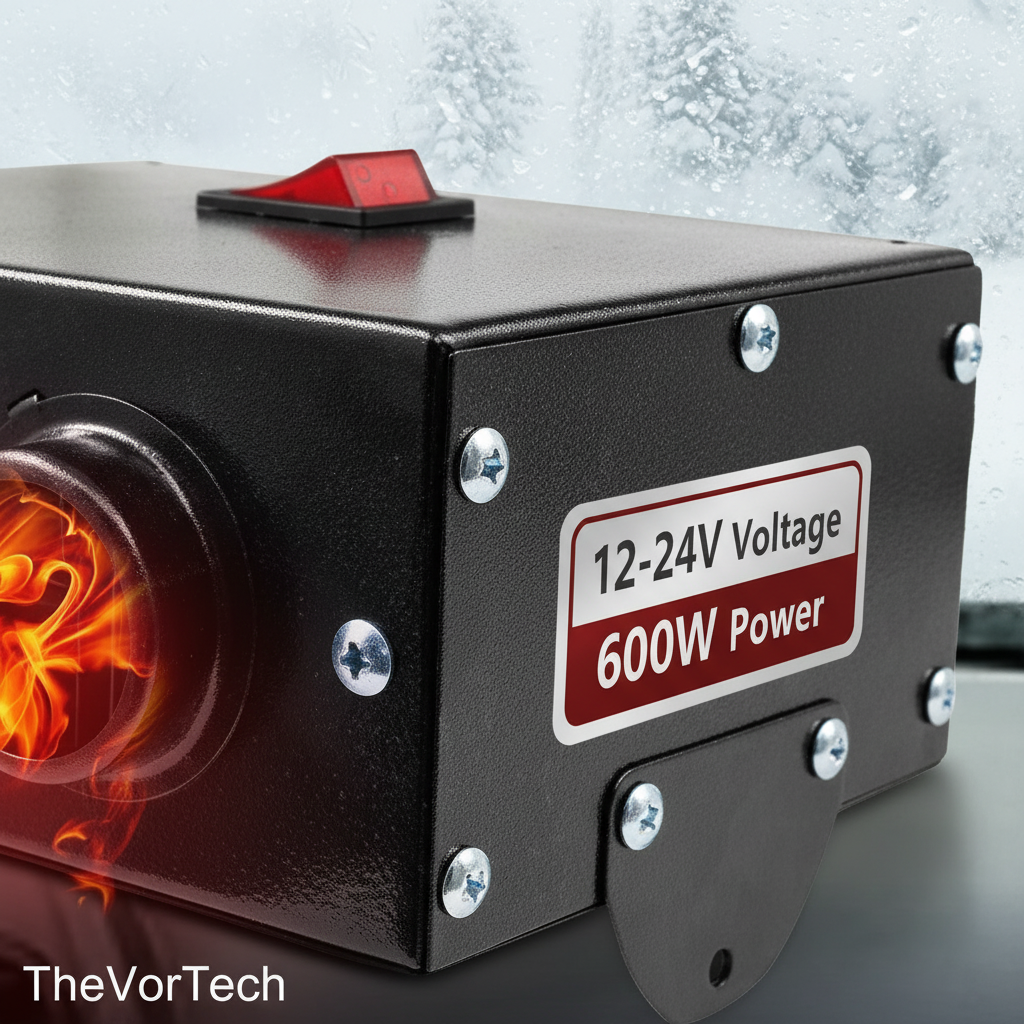 Portable Car Window Defroster | 12V-24V, Powerful Heat Motor & Compact Design for Winter Vehicle Heating