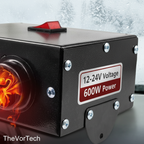 Portable Car Window Defroster | 12V-24V, Powerful Heat Motor & Compact Design for Winter Vehicle Heating