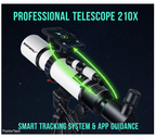 Professional Telescope 210X | 80mm Aperture, Star Tracking App & Adjustable Tripod for Beginners and Stargazing Enthusiasts