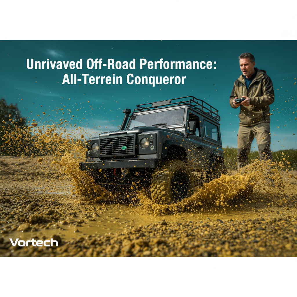 Pro 4WD RC Off-Road Truck | 5.4 MPH Crawler Performance | Large 1:12 Remote Control Truck for Terrain