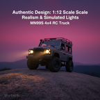 Pro 4WD RC Off-Road Truck | 5.4 MPH Crawler Performance | Large 1:12 Remote Control Truck for Terrain