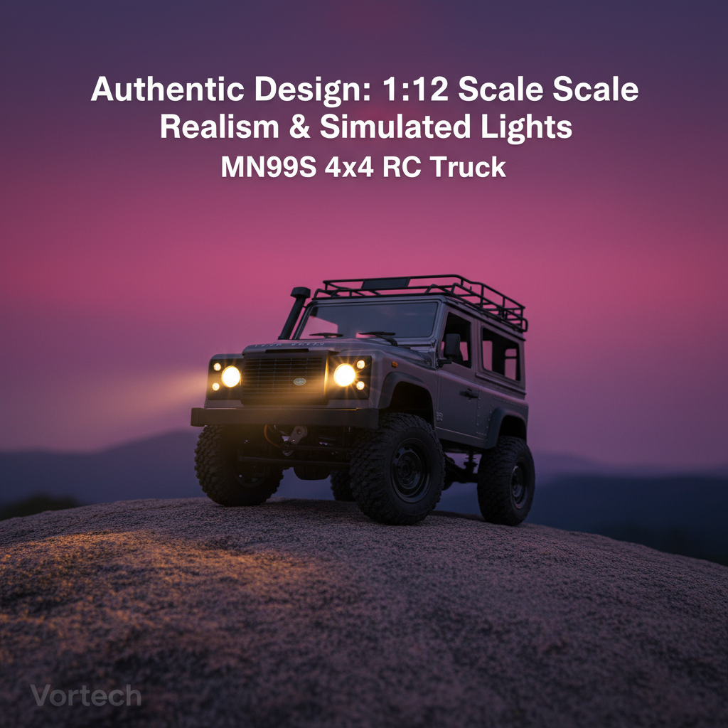 Pro 4WD RC Off-Road Truck | 5.4 MPH Crawler Performance | Large 1:12 Remote Control Truck for Terrain
