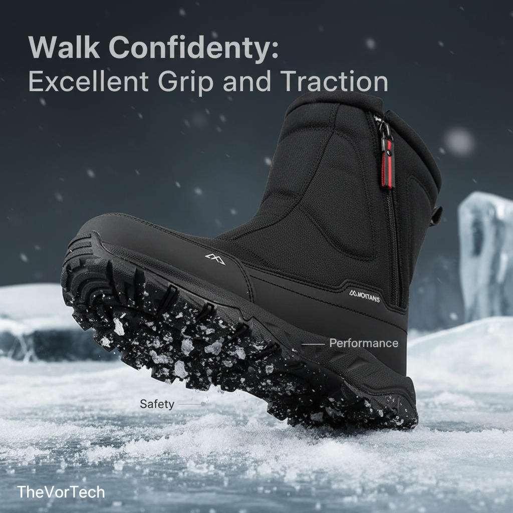 Men's Waterproof Insulated Snow Boots | Comfortable, Warm & Ideal for Outdoor Winter Activities