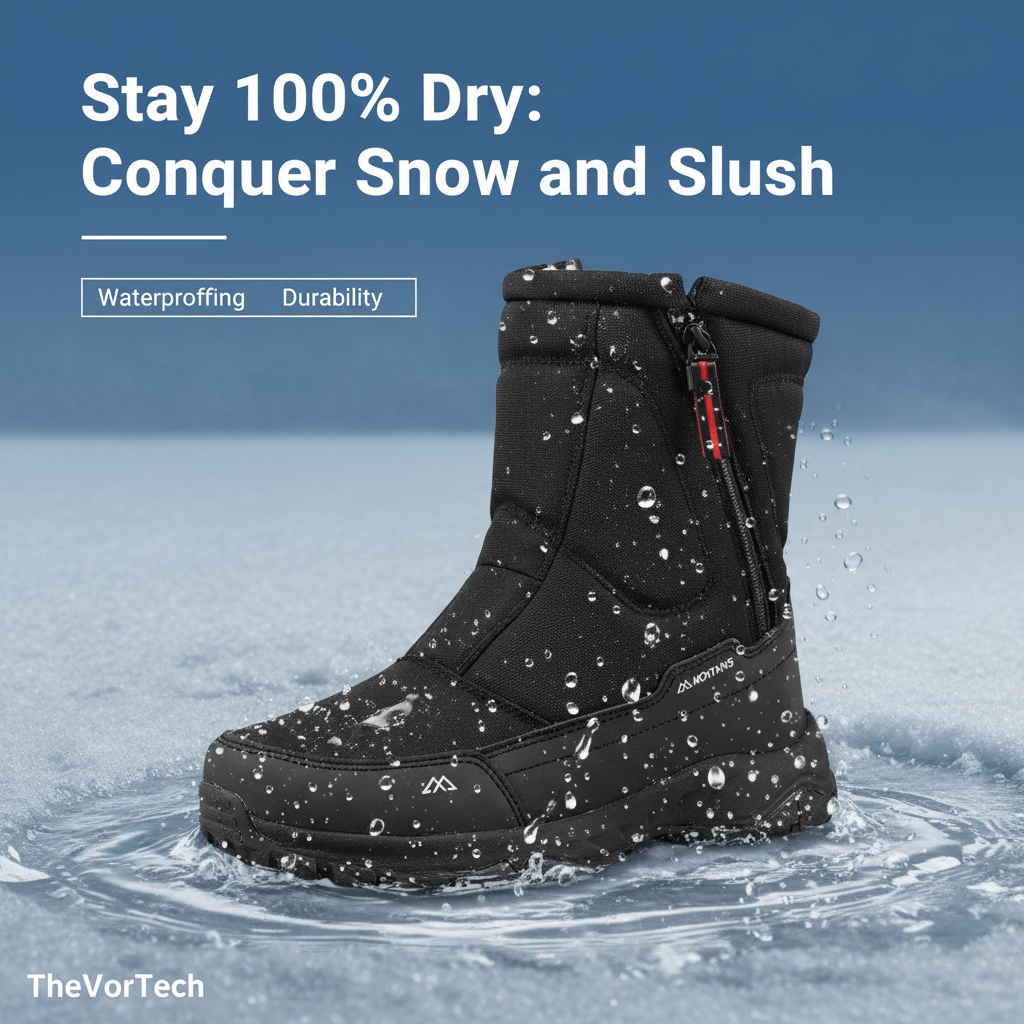 Men's Waterproof Insulated Snow Boots | Comfortable, Warm & Ideal for Outdoor Winter Activities