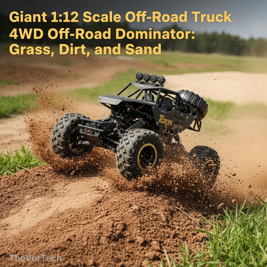 1:12 Scale Remote Control Truck for Kids | Large 4WD Off Road RC Car