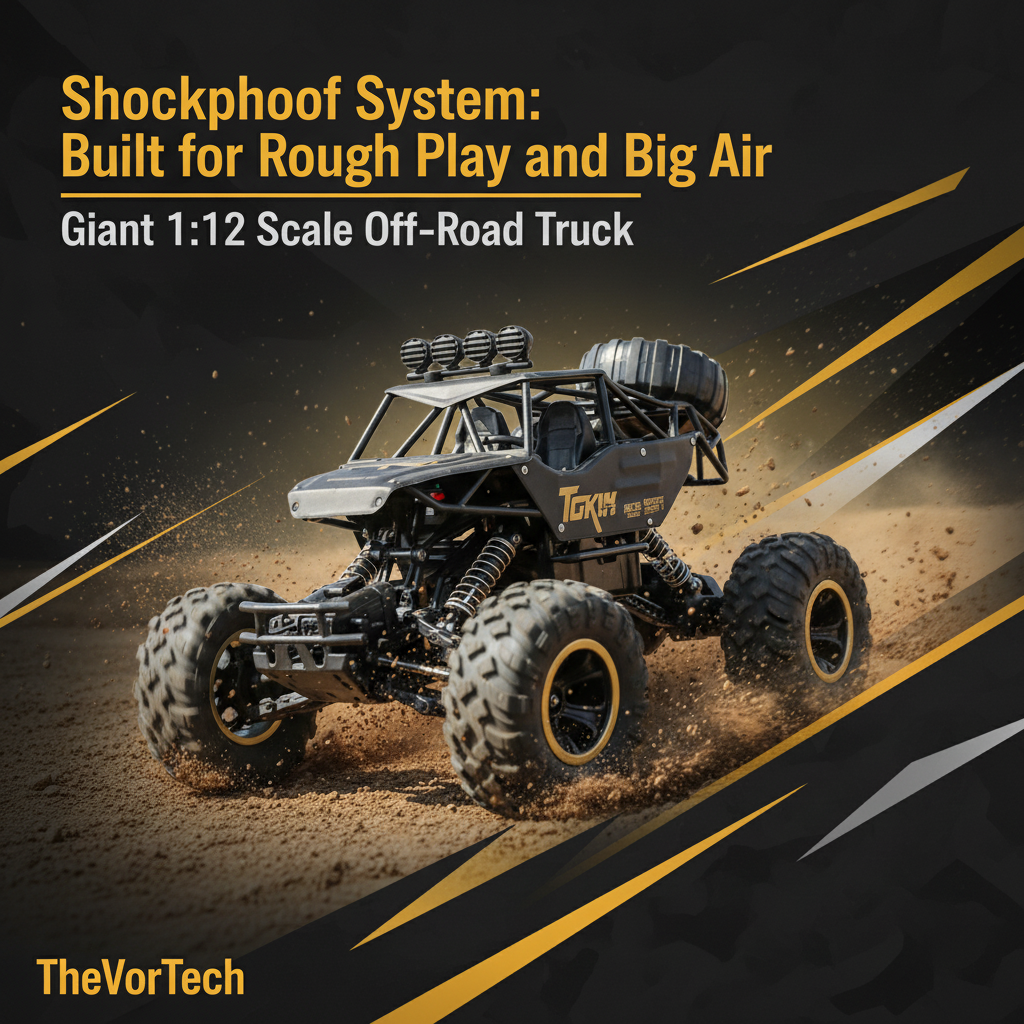 1:12 Scale Remote Control Truck for Kids | Large 4WD Off Road RC Car