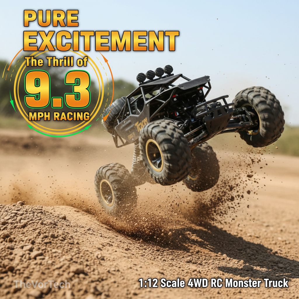 1:12 Scale Remote Control Truck for Kids | Large 4WD Off Road RC Car