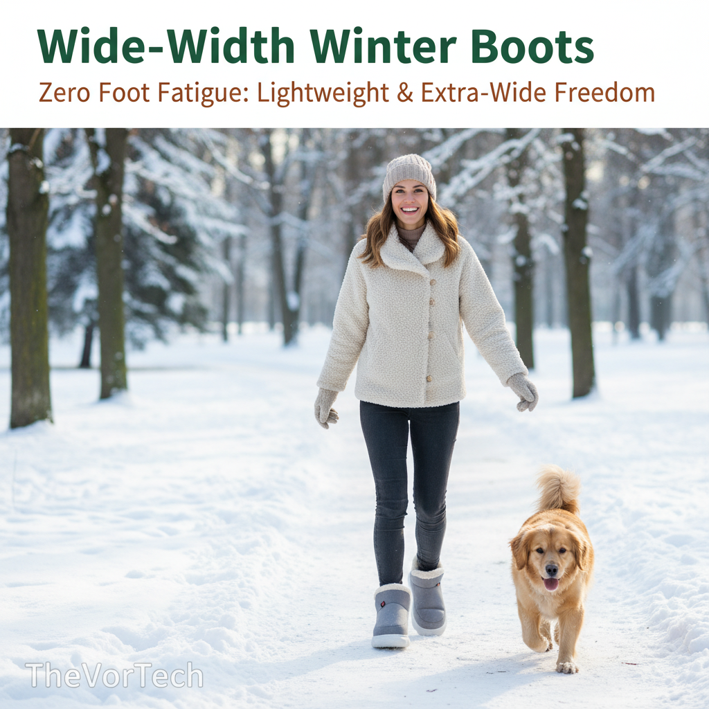 Women’s Extra-Wide 4E Winter Boots | Waterproof Kid Suede with Plush Thermal Lining and Anti-Skid Platform