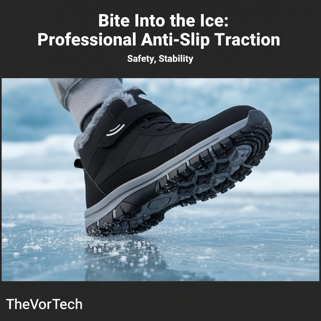 Women’s Waterproof Slip-On Snow Boots | Anti-Slip TPR Traction with Thermal Plush Lining and All-Terrain Wedge Support