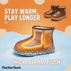 Kids’ Minimalist Waterproof Snow Boots | Ultra-Warm Thermal Plush Lining with Easy-Zip Closure and Anti-Slip EVA Sole