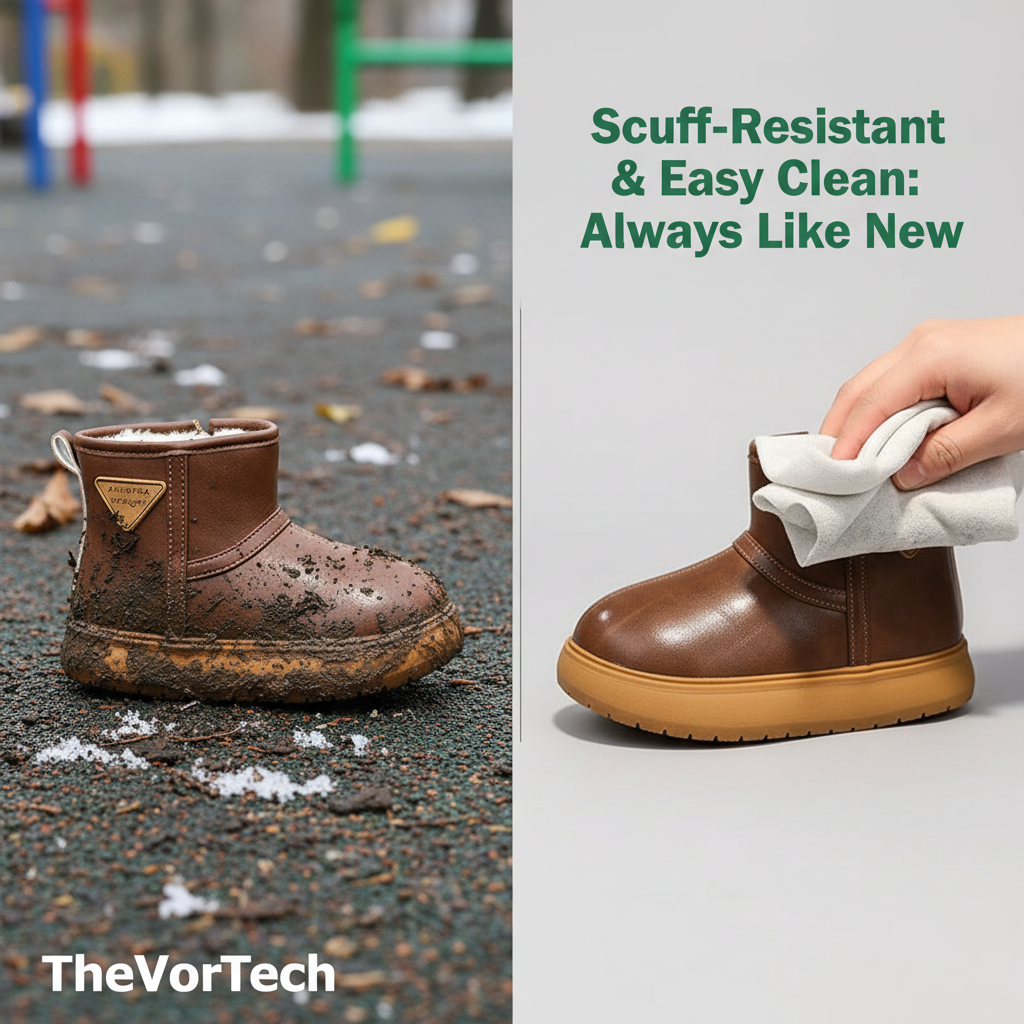 Kids’ Minimalist Waterproof Snow Boots | Ultra-Warm Thermal Plush Lining with Easy-Zip Closure and Anti-Slip EVA Sole