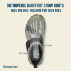 Orthopedic Snow Boots (Unisex)Unisex Orthopedic Barefoot Snow Boots | Zero-Drop Wide Toe Box with Arch Support and Plantar Fasciitis Relief