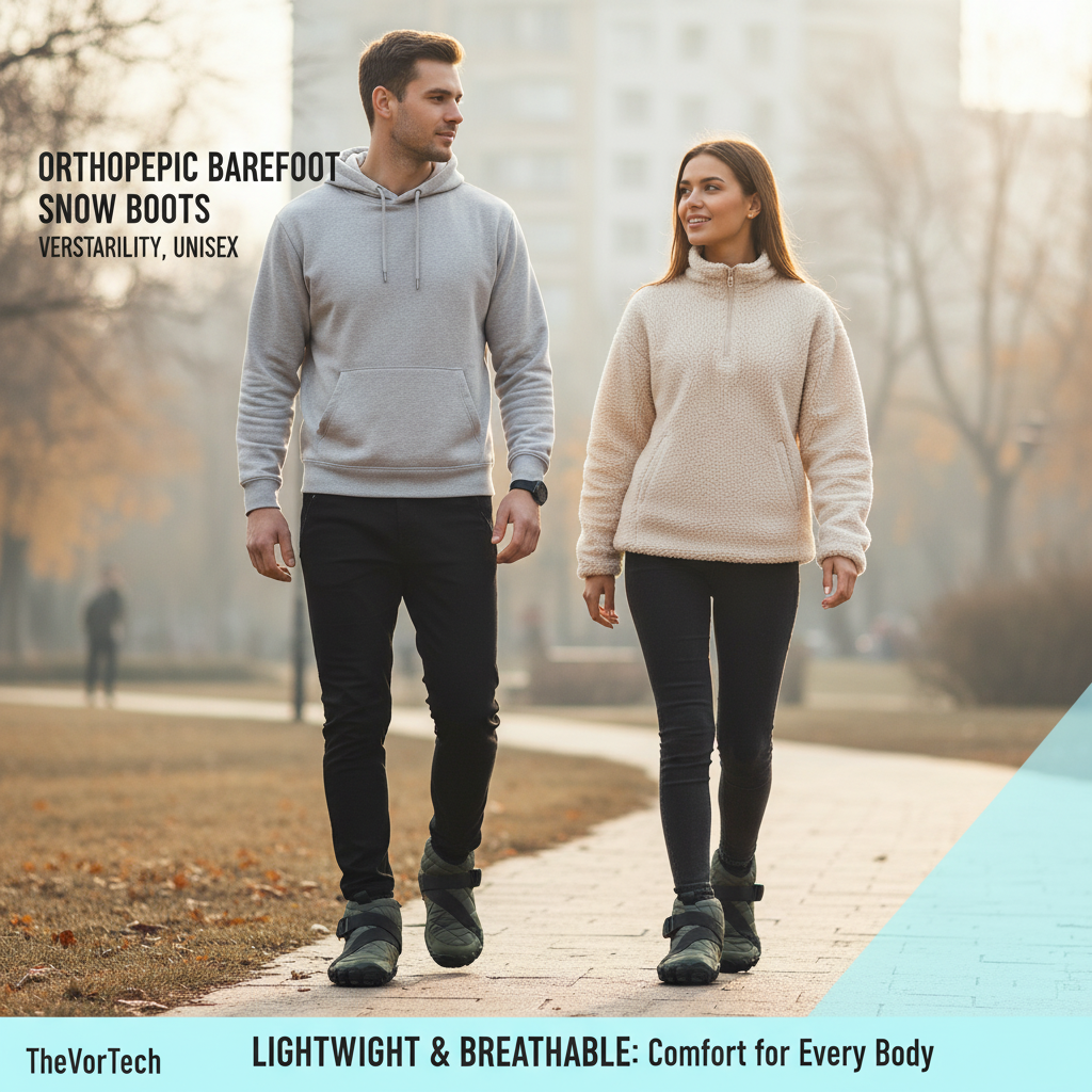 Orthopedic Snow Boots (Unisex)Unisex Orthopedic Barefoot Snow Boots | Zero-Drop Wide Toe Box with Arch Support and Plantar Fasciitis Relief