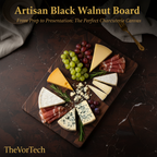 Handcrafted Black Walnut Cutting Board | Premium Knife-Friendly Hardboard for Professional Prep and Luxury Charcuterie Display