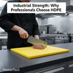 Industrial Grade HDPE Cutting Board | Antibacterial High-Density Polyethylene with Non-Porous Surface and Heavy-Duty Durability