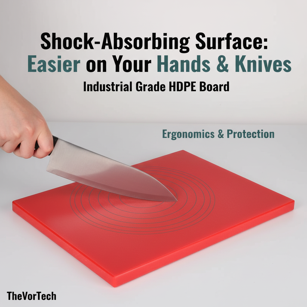 Industrial Grade HDPE Cutting Board | Antibacterial High-Density Polyethylene with Non-Porous Surface and Heavy-Duty Durability