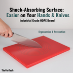 Industrial Grade HDPE Cutting Board | Antibacterial High-Density Polyethylene with Non-Porous Surface and Heavy-Duty Durability